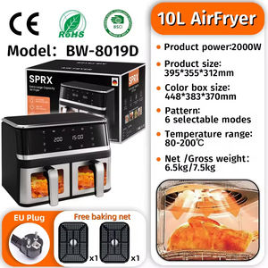 Friteuse à air 12 litres Nouveau type Commercial Écran tactile lourd 2000w Conception intelligente Friteuse à air - Product Image 3