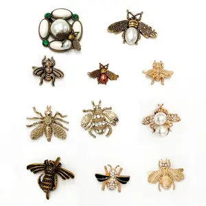 BinXun Insect Bee Metal shoe Ornaments Zinc Alloy Metal Shoe Decorative Buckles