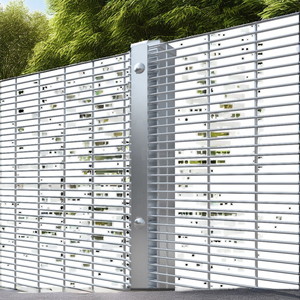 Panneaux de clôture de sécurité anti-escalade en fer, 1,8 m de haut, surface en acier galvanisé, écologiques, durables, pour usage extérieur, modélisation 3D facile - Product Image 2