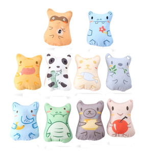 Juguete de gato de peluche interactivo lindo Animal de dibujos animados en forma de gato almohada para dormir gato masticar juguete con hierba gatera - Product Image 3