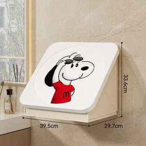 Moderno Gabinete de Almacenamiento Plegable Impermeable para Baño, Organizador de Ropa sin Perforaciones, Estante Decorativo de Pared QX-3514 - Product Image 2