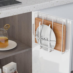 Support mural en acier inoxydable pour ustensiles de cuisine et planches à découper – Vente en gros - Product Image 4