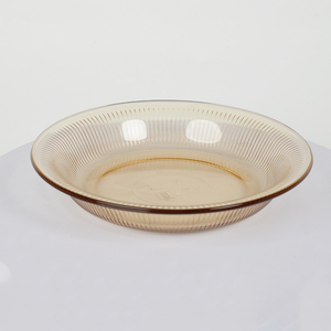 Ensemble de vaisselle chinoise personnalisée avec des assiettes ambrées résistantes à la chaleur et des services de restauration en <span class=keywords><strong>verre</strong></span> pour la fourniture en gros d'assiettes - Product Image 4