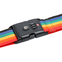 Dive sky — ceinture de bagage, arc-en-ciel coloré, ajustable, de haute qualité, avec serrure TSA