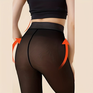<span class=keywords><strong>Collant</strong></span> Termici da Donna a Vita Alta, Felpati, Effetto Trasparente, con Top Modellante, Elasticizzati, per Inverno, Sexy e Confortevoli - Product Image 1