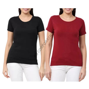 Custom <b>Women's</b> 100% Cotton Casual Short Sleeve <b>T</b>-<b>Shirt</b> High Quality <b>Plus</b> <b>Size</b> Blank Breathable Solid Manufactured Bangladesh - Product Image 4