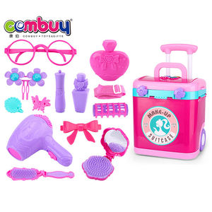 Ensemble de jeu de <span class=keywords><strong>valise</strong></span> à maquillage pour enfants, <span class=keywords><strong>coiffeuse</strong></span>, jouet de déguisement - Product Image 3
