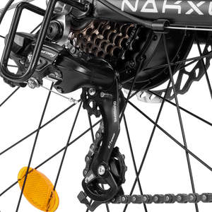 จักรยานไฟฟ้าไฮบริด Nakxus 27M204 มอเตอร์กลาง/หลัง 250W แบตเตอรี่ 15Ah ระยะทางไกล 100 กม. 7 สปีด คันเร่งแบบนิ้วโป้ง - Product Image 3