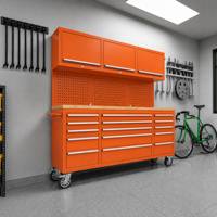 Chariot d'atelier mobile en acier laminé à froid pour garage, chariot de rangement pour réparation automobile, roues robustes, capacité de charge 300 kg, OEM OBM