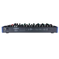 Console de mixage audio professionnelle 8 canaux avec 99 effets numériques DSP, égaliseur 7 bandes, USB, Bluetooth, alimentation fantôme 48V pour enregistrement en studio