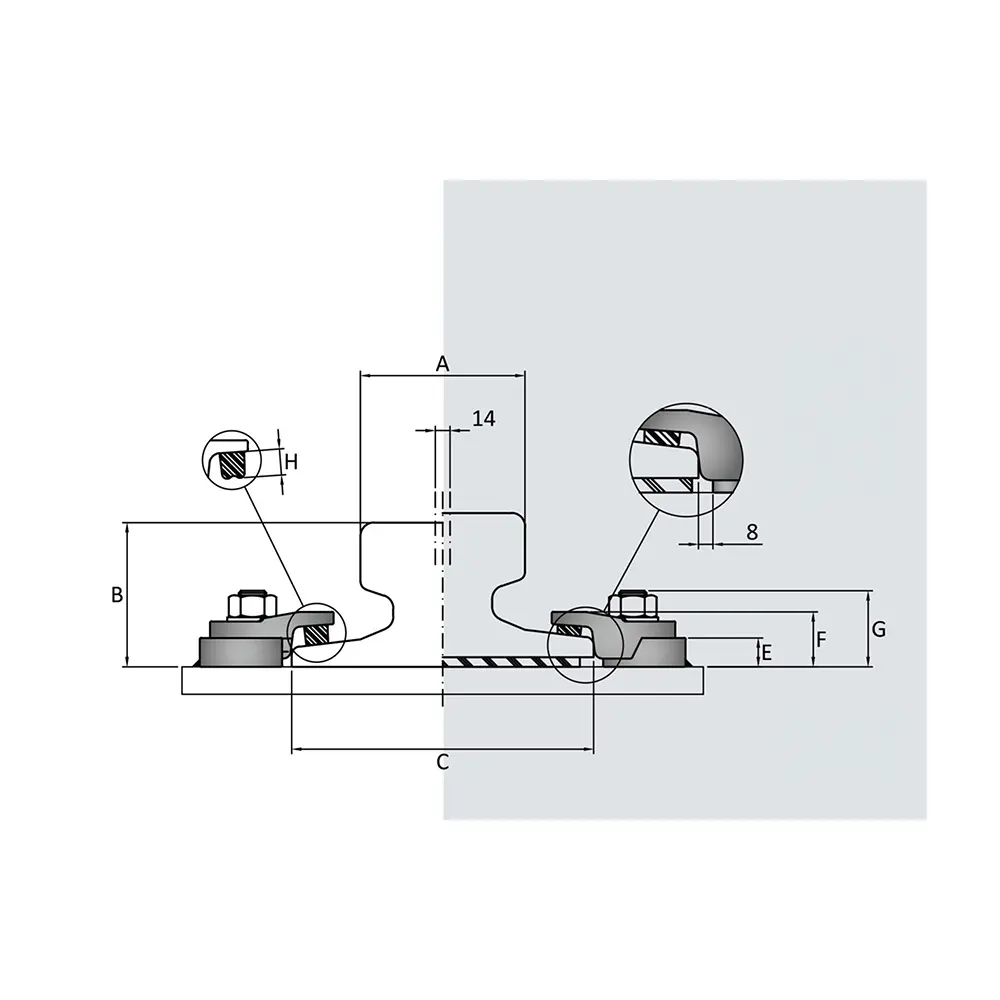 VALEX5020-38-09 qualité supérieure fabriquée en italie pièces de voie ferrée professionnelles Clips de fixation en acier adaptés au chemin de fer