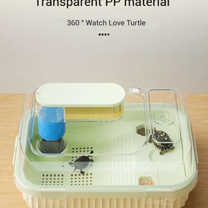 UE <b>Turtle</b> Breeding <b>Tank</b> Acrylic Lightweight Durable Ecological Landscaping Home Small Climbing Platform Bottom Drainage Special - Product Image 3