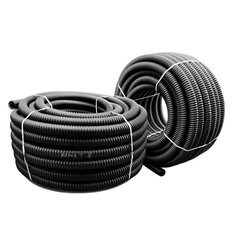 Black single wall pe flexible pipe rolls different sizes for water/hdpe double wall corrugate pipes/ high quality hdpe pipe