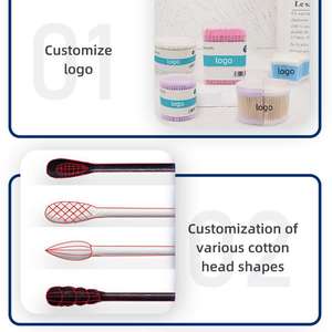 Coton-tige désinfectant OEM avec LOGO personnalisé Coton-tige à usage unique Outils de maquillage - Product Image 6