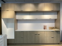 Lemari Dapur Modern Tanpa Bingkai LIEN HOP Langsung dari Pabrik, Siap Rakit, Kerangka Kayu Lapis, Engsel PVC Melamin, Finishing Glossy/Matt