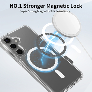 Ốp lưng điện thoại trong suốt PC Acrylic TPU, hỗ trợ sạc không dây, nam châm, dành cho <span class=keywords><strong>Samsung</strong></span> Galaxy S24 S25 - Product Image 3