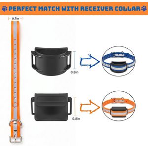 HRRVEE Sangle de collier pour chien 3/4 pouce réglable, durable, imperméable et réfléchissante pour récepteurs de colliers de dressage électroniques - Product Image 2