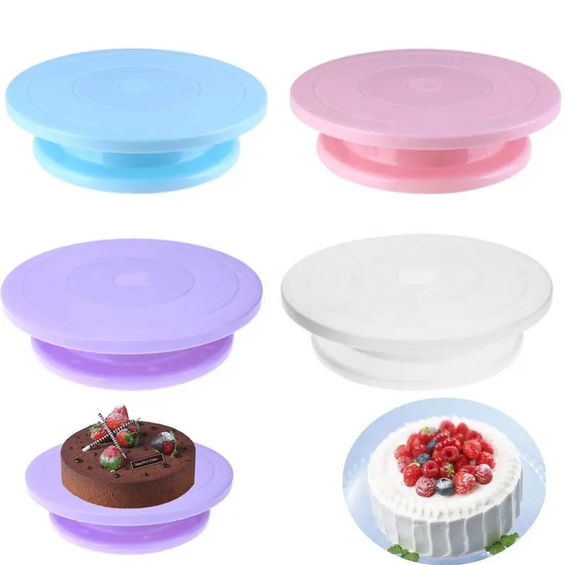 Rotierender Kuchen-Plattenspieler dreht sich reibungslos drehbarer Kuchenst änder Dekorations set Displayst änder Backwerk zeuge liefert Kekse Cupcake