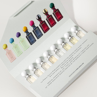 Boîte cadeau de luxe avec logo personnalisé en feuille d'or, vernis UV sélectif, finition mate, taille sur mesure pour coffret découverte de parfums
