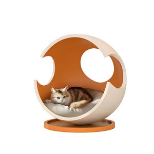 Lit pour animaux de compagnie moderne et luxueux, imperméable, conçu sur mesure en plastique et en bois, en forme de trou d'arbre, pour chats, produit pour animaux de compagnie haut de gamme - Product Image 1
