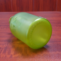 Diffuseur à roseaux en liège, flacons en verre rond vert mat 200ml