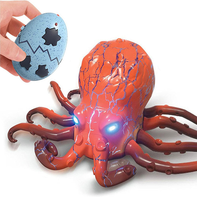 Infrared Control Crawling Octopus Toy Electric Simulation RC Animal Robot Toys with Lights
