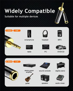 Nuevo <span class=keywords><strong>adaptador</strong></span> de Audio de 3,5mm y 1/4 pulgadas, Mini conector macho de 1/8 pulgadas, convertidor estéreo <span class=keywords><strong>hembra</strong></span> de 1/4 pulgadas, auriculares auxiliares - Product Image 5