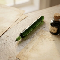 Stylo à encre en verre fait main vintage, stylo de calligraphie en cristal coloré pour l'écriture, le dessin, cadeau pour artiste