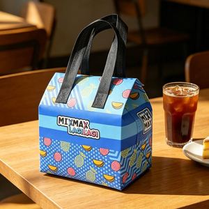 Custom Small Portable Disposable <b>Cooling</b> <b>Bag</b> Non-Woven Take-Away Cooler Heat Insulated for Food Delivery for Christmas Holiday - Product Image 1