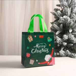 Bolsa de Compras Reutilizable Navideña con Estampado de Leopardo, Tela No Tejida, Asas Extra Grandes - Empaque para Minoristas - Product Image 6