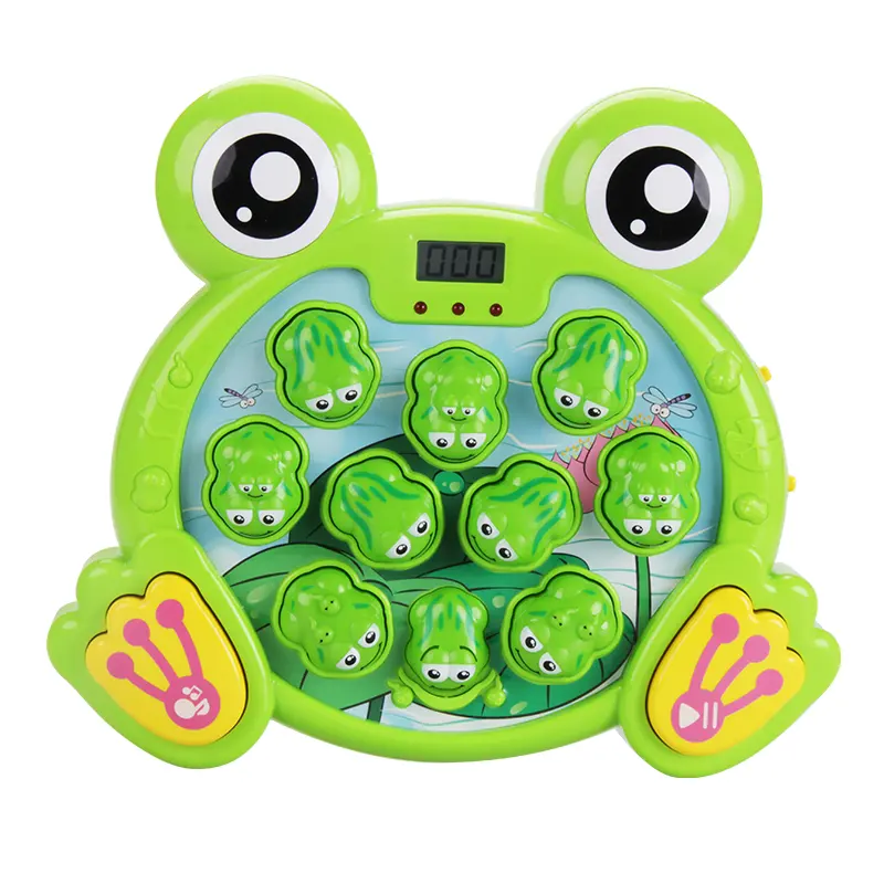 En popüler el-göz koordine dokunarak küçük bir plastik whacking köstebek ses kurbağa oyunu eğitim çocuk oyuncak
