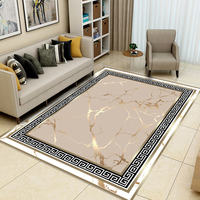 Tapis de tapis de velours cristal doux et résistant à la saleté aux lignes minimalistes pour la décoration de la maison chambre et le salon
