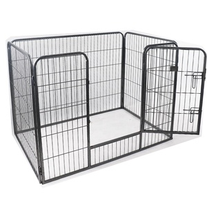 Corralito grande y resistente para perros, 4 paneles, negro, alto, valla para mascotas, perrera para ejercicio, Corralito, perrera, jaula grande para entrenamiento de perros - Product Image 3