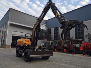 JG100SL Wheel Crawler Escavadeira com Lifting Cab e Wood Grab Escavadeira - Product Image 3