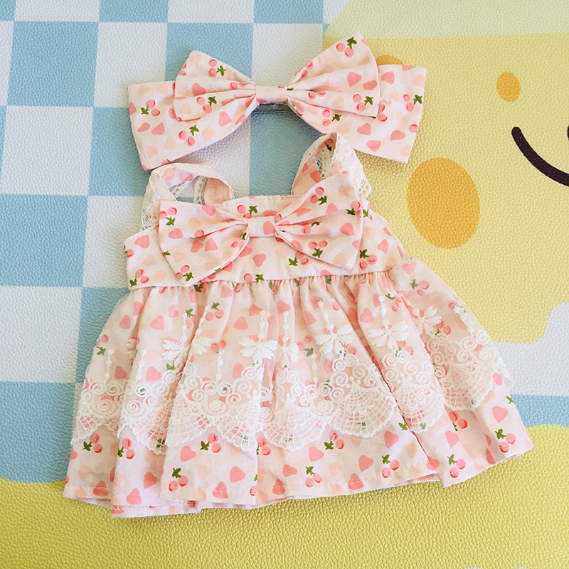 Cherry strawberry strap dress hairband