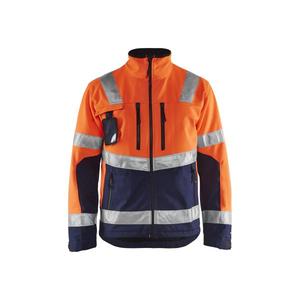 BLAKLADER - 490025175389XL Chaqueta Softshell Hi-Vis Naranja/Azul marino-EAN 7330509390108 ROPA DE TRABAJO DE LA HI-VIS - Product Image 1