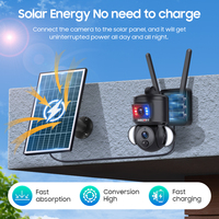 8MP 4G GSM Panoramique Sans Fil CCTV Caméra Extérieure Dôme Sécurité PTZ Caméra Double Lentille Projecteur Réseau 4G Solaire Batterie Caméra