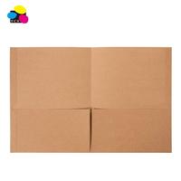 Dossier de présentation en papier kraft format lettre, 25 pièces/boîte, capacité 100 feuilles, double pochette, écologique, personnalisable, fournisseur chinois