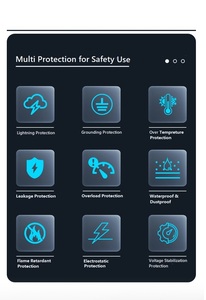 Chargeur de voiture électrique portable GT&Y 3,84 kW, IP65, type 1, boîte de charge, 16 A, garantie de 24 mois, 110-250 V, noir, utilisation intérieure/extérieure - Product Image 5