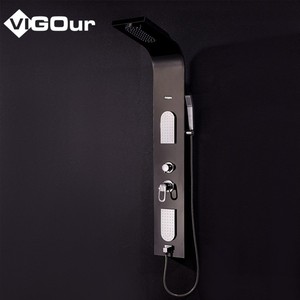 Panel de ducha de baño de acero inoxidable con cascada inteligente de lluvia moderna de lujo para sistema de torre de masaje de Hotel grifo de ducha de mano - Product Image 4