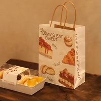 Sacs en papier kraft personnalisés en gros pour l'emballage alimentaire, les collations et les plats à emporter avec poignées