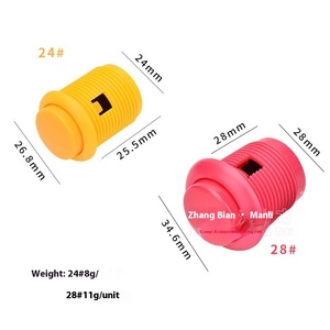 Vua Máy Bay Chiến Đấu 24/28Mm Trực Tiếp Cắm <span class=keywords><strong>Arcade</strong></span> Chiến Đấu Đẩy Nút Chuyển Đổi Máy Nhỏ Trò Chơi Giao Diện Điều Khiển Với Độ Bền Cao Chất Liệu Nhựa - Product Image 2