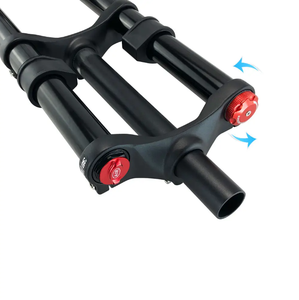 โช้คจักรยานอลูมิเนียม 26 นิ้ว 27.5 นิ้ว 29 นิ้ว อลูมิเนียมอัลลอยด์ ควบคุมด้วยมือ สำหรับจักรยานเสือภูเขา ระบบกันสะเทือนแบบลม สำหรับดาวน์ฮิลล์ โช้คแบบดับเบิ้ลคราวน์ - Product Image 2