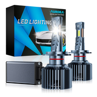 Ampoule de Phare LED AURORA Brevetée 100W 6500K Super Lumineuse H4 H7 H11, Phare Avant LED Universel pour Voiture