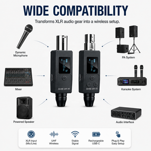Dinamik ve Kondenser Mikrofonlar için XLR Verici ve Alıcı, Ses Arabirimi, Ses Kartı, Ses Mikserleri, PA Sistemleri, Hoparlörler Tak ve Çalıştır - Product Image 3
