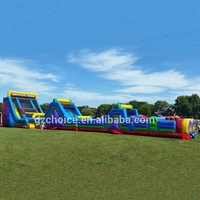 Grand tunnel d'obstacle de type U parcours d'obstacles flottant gonflable jeux de course de videur gonflable pour les enfants adultes
