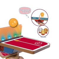Nouveau jouet sportif 2 en 1 : pistolet de tennis de table miniature portatif pour enfants avec lancement, jeu d'équilibre et de comptage, lumière et son