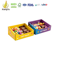 Présentoirs en carton ondulé à profil bas Xiangyu pour chocolats, friandises, bonbons et présentoirs d'achats d'impulsion
