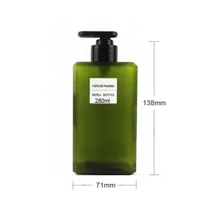 Hdpe Lotion Shampoo Schuim Pomp Met Flessen Transparant Oem Hoge Kwaliteit 280Ml 400Ml Cosmetische Zeefdruk Pomp Spuitmachine Accepteren