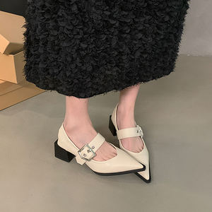 BABALA vente chaude femmes Style classique et sophistiqué rétro bout pointu Mary <span class=keywords><strong>Jane</strong></span> chaussures mocassins chaussures habillées pour la vie quotidienne - Product Image 4